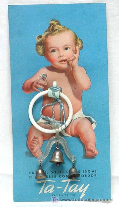 Juguetes antiguos y Juegos de colecci&oacute;n: Sonajero infantil bebe Ta-tay a&ntilde;os 50