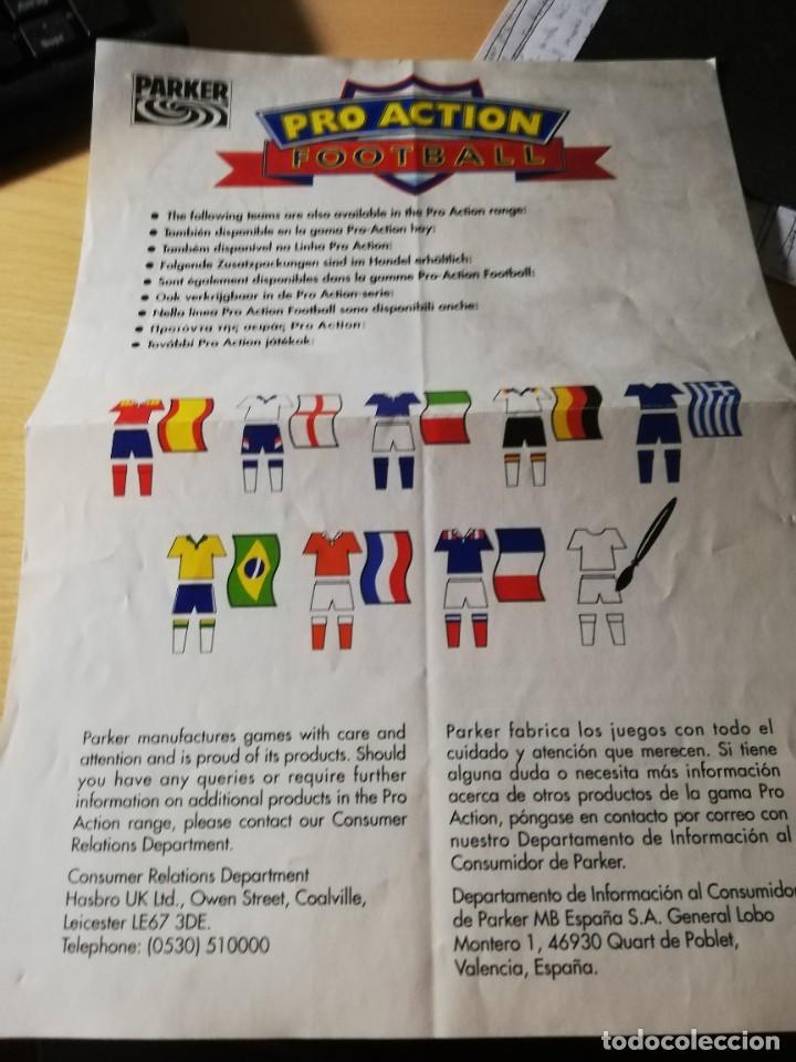 Juguetes antiguos y juegos de colecci&oacute;n: HOJA INSTRUCCIONES PRO ACTION FOOTBAL PARKER - HASBRO 1993
