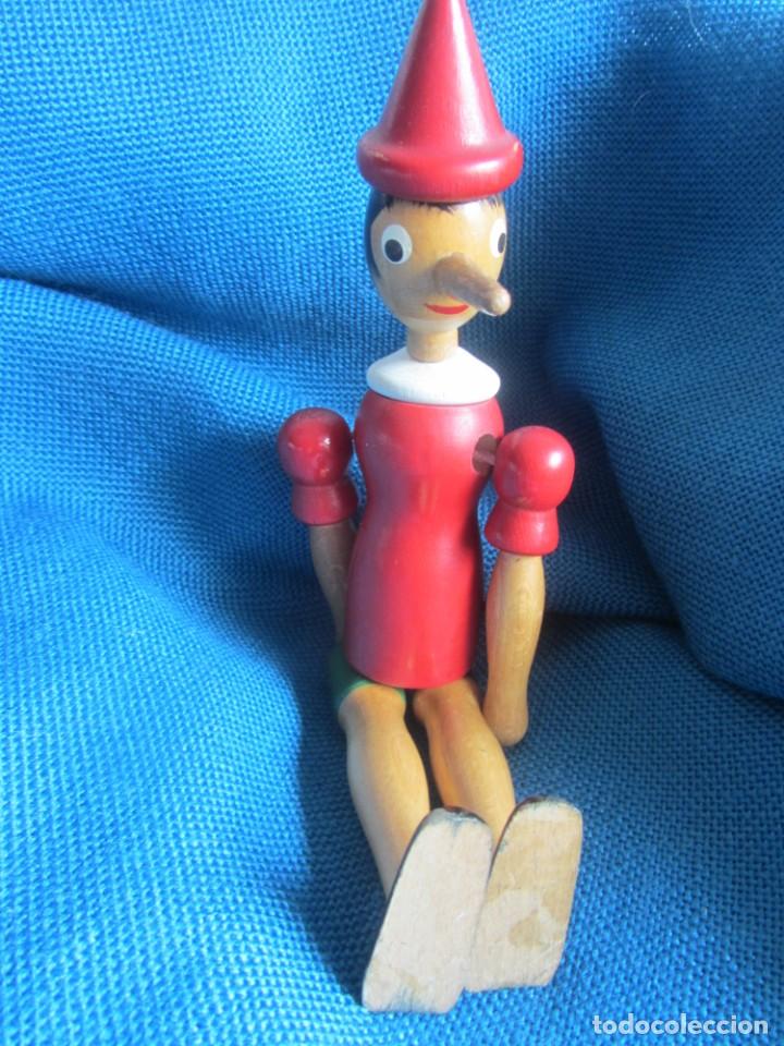 Juguetes antiguos y Juegos de colecci&oacute;n: MU&Ntilde;ECO DE MADERA PINOCHO. ARTICULADO. 25CM