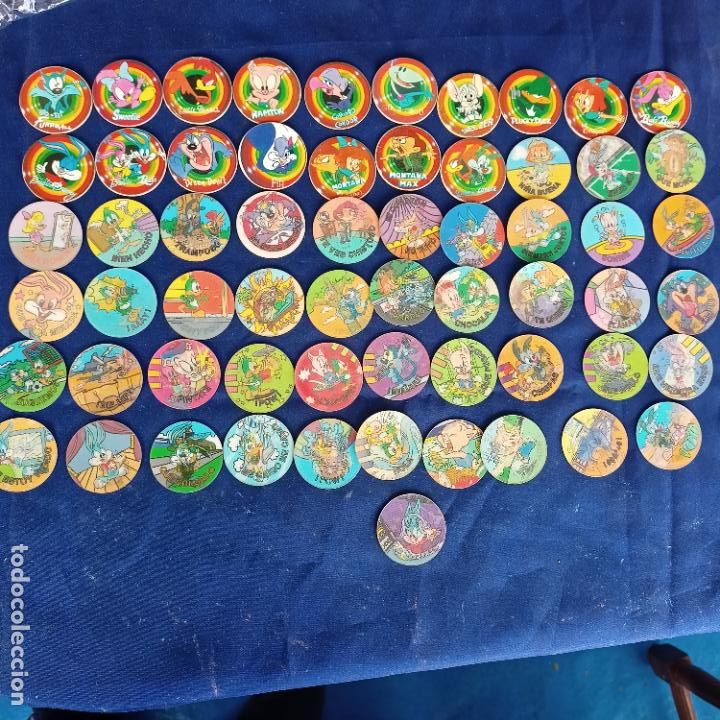 Juguetes antiguos y Juegos de colecci&oacute;n: Matutano tiny toons lote de 61 tazos Magic y mega