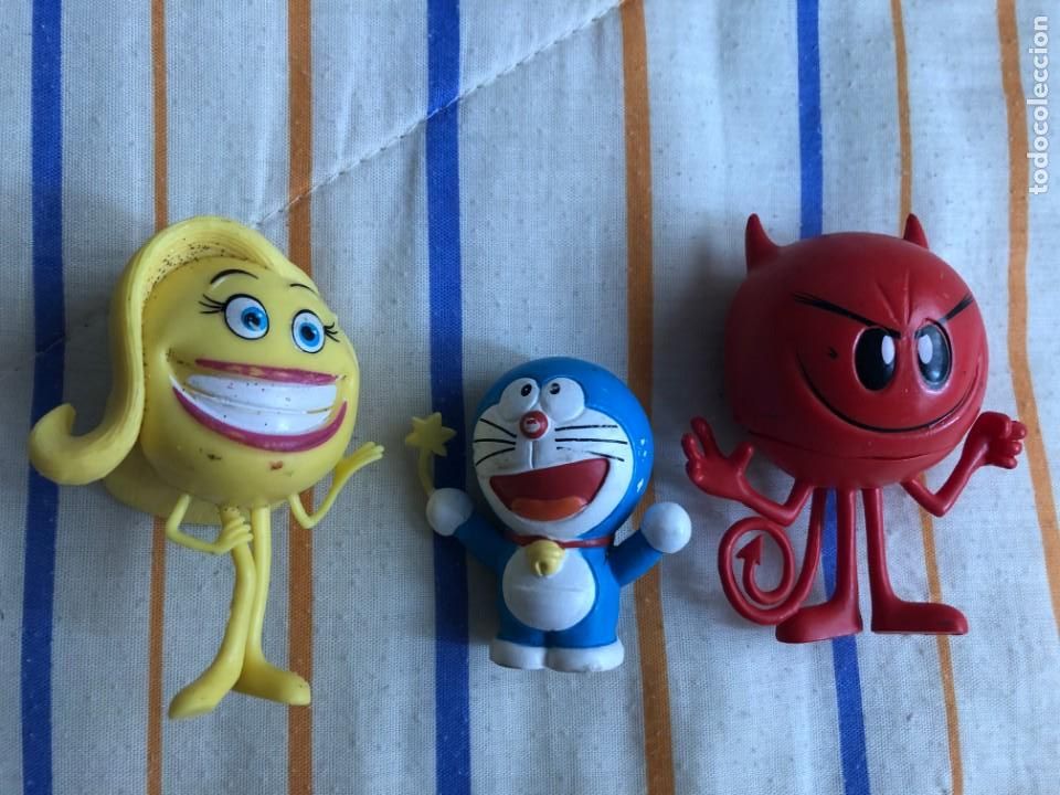 Juguetes antiguos y juegos de colecci&oacute;n: DORAEMON Y 2 FIGURAS DE DIBUJOS ANTIGUOS ANIMACIONES KREATEN