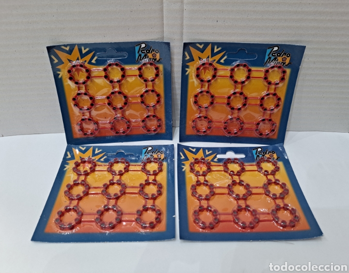 Juguetes antiguos y Juegos de colecci&oacute;n: LOTE 4 BLISTER FULMINANTES PEDRO MIRAS. NUEVOS. 9 DISCOS DE 8 TIROS. CAPS. AMORCES. PISTOLA JUGUETE.