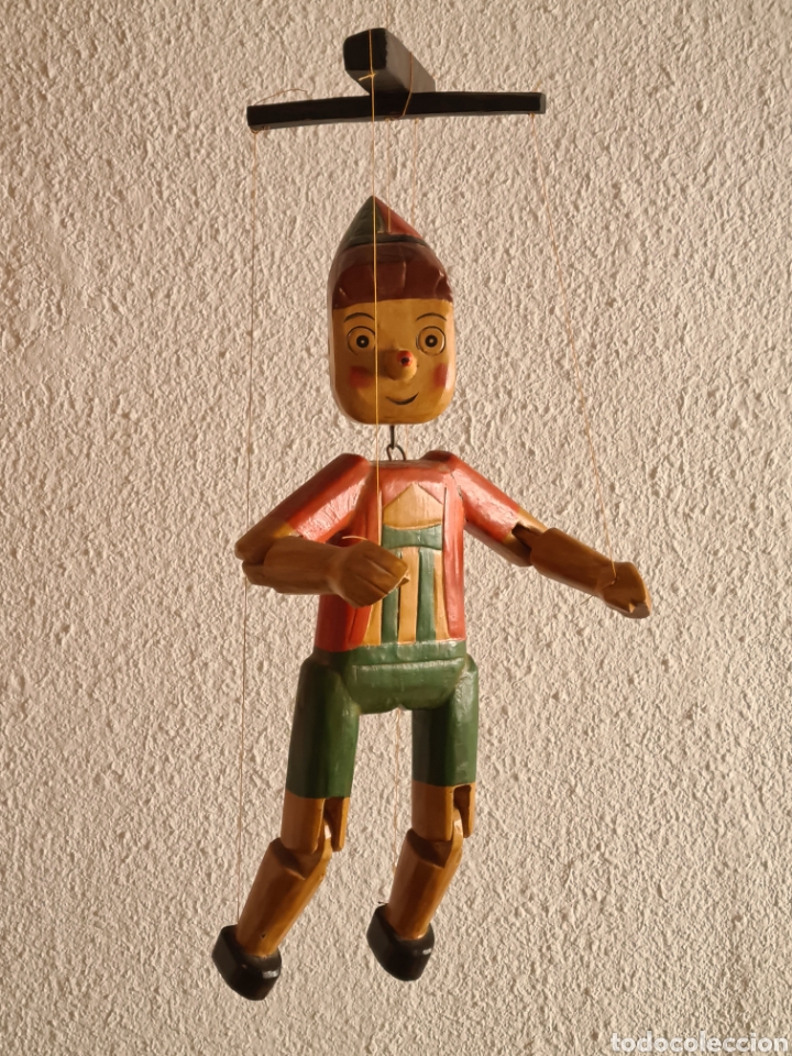 Juguetes antiguos y Juegos de colecci&oacute;n: Antiguo Juguete Pinocho Marioneta de Madera - T&iacute;tere Titella - Buratino - Decoraci&oacute;n