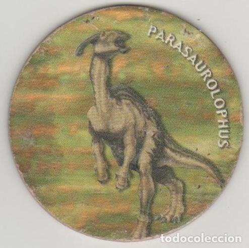 Juguetes antiguos y Juegos de colecci&oacute;n: COLECCI&Oacute;N TAZOS PHOSKITOS JURASSIC PARK III PARQUE JUR&Aacute;SICO TAZO CAPS POGS 14 PARASAUROLOPHUS 20 PTO