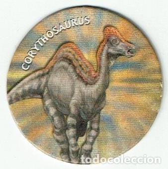 Juguetes antiguos y Juegos de colecci&oacute;n: COLECCI&Oacute;N TAZOS PHOSKITOS JURASSIC PARK III TAZO CAPS POGS N&ordm; 17 CORYTHOSAURUS 8 PUNTOS DINOSAURIO