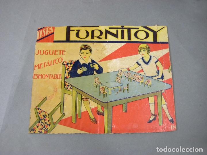 Brinquedos antigos e Jogos de cole&ccedil;&atilde;o: CART&Oacute;N DURO DE RESTO DE CAJA DE CONSTRUCCIONES FURNITOY. HISPA