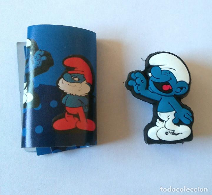 Juguetes antiguos y Juegos de colecci&oacute;n: pentop pen top smurfs pitufos hacendado mercadona mu&ntilde;eco figura para lapiz topper de huevo sorpresa
