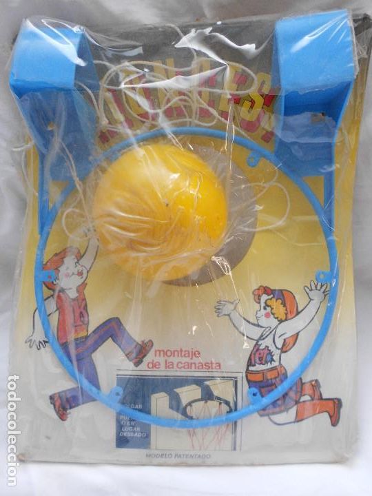 Brinquedos antigos e Jogos de cole&ccedil;&atilde;o: CANASTA KARPAN BALONCESTO A&Ntilde;OS 70 BASKET ACB RARISIMO JUEGO. pelota amarilla