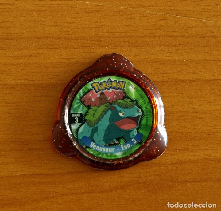Juguetes antiguos y Juegos de colecci&oacute;n: Pok&eacute;mon Tazo - Krak N&ordm; 3 Venusaur - Evo. 3 - kraks Panini