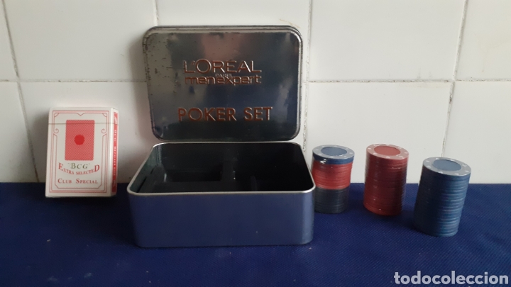 Jouets Anciens et Jeux de collection: CAJA POKER SET, LOREAL PARIS MENEXPERT, COMPLETA, INCLUYE TAPETE CAPOTEN
