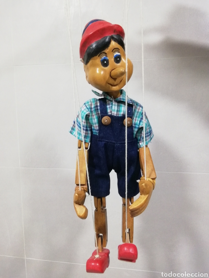 Juguetes antiguos y Juegos de colecci&oacute;n: MARIONETA DE PINOCHO MADERA PINTANDA A MANO. A&Ntilde;OS 70