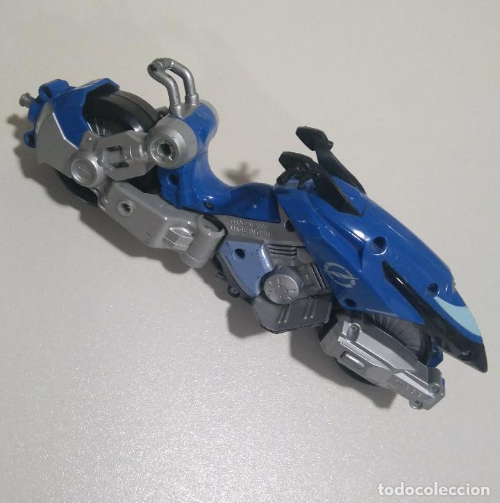Juguetes antiguos y Juegos de colecci&oacute;n: Power ranger dinothunder moto nave helicoptero bandai a&ntilde;o 2006 azul motorbike