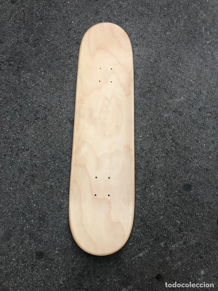 Juguetes antiguos y Juegos de colecci&oacute;n: Tabla monopatin sin ruedas blanco &ldquo;skate your problems&rdquo;