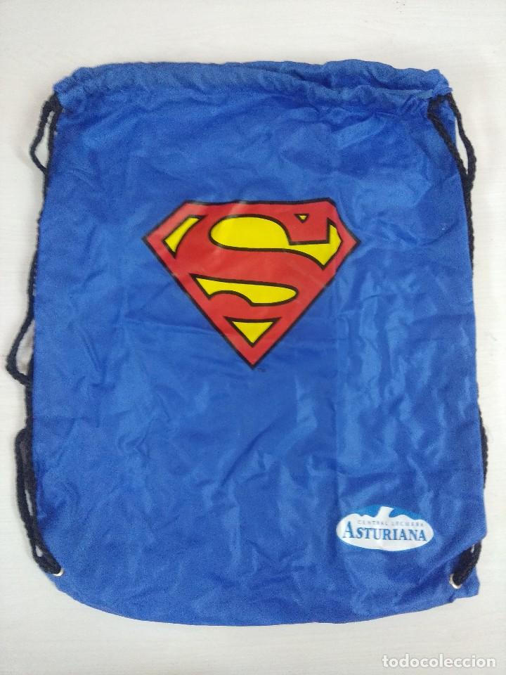 Jouets Anciens et Jeux de collection: BOLSA MOCHILA SUPERMAN/CENTRAL LECHERA ASTURIANA-TM & DC COMICS A&Ntilde;OS 90.