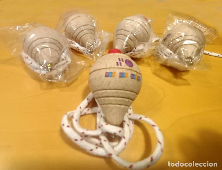 Altes Spielzeug und Spiele: peonza antigua de madera - nueva a estrenar - las 5 unidades 12