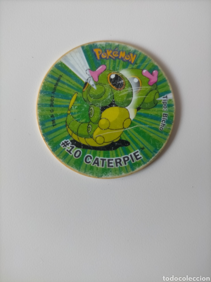 Juguetes antiguos y juegos de colecci&oacute;n: Tazo POKEMON ATTACK 10 CATERPIE. Tazos Pok&eacute;mon League 1 2 3 Nox MATUTANO