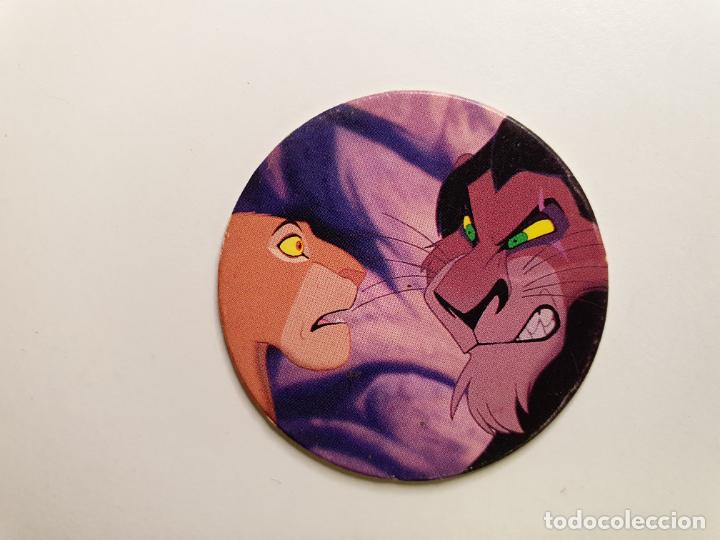 Juguetes antiguos y Juegos de colecci&oacute;n: TAZO PANINI CAPS - DISNEY EL REY LEON - TRASERA KONIG DER LOWEN - N&ordm; 34