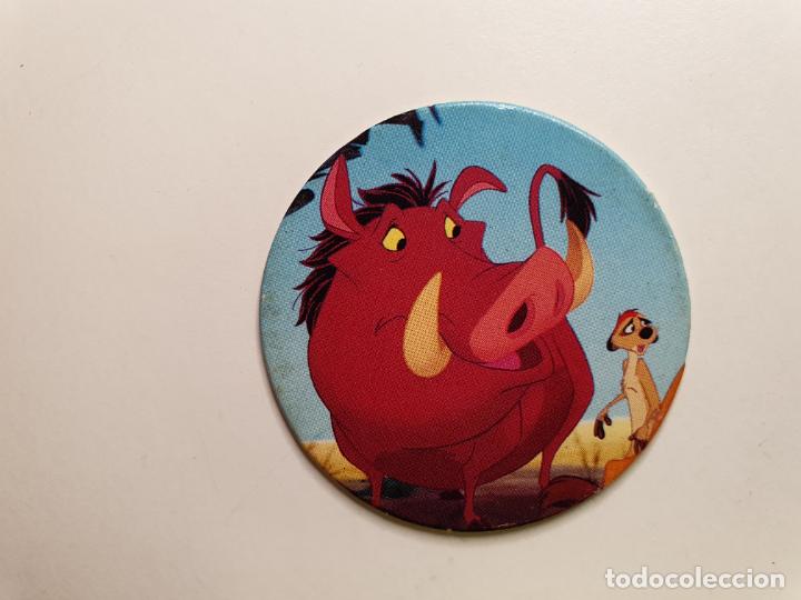 Juguetes antiguos y Juegos de colecci&oacute;n: TAZO PANINI CAPS - DISNEY EL REY LEON - TRASERA ROI LION - N&ordm; 24