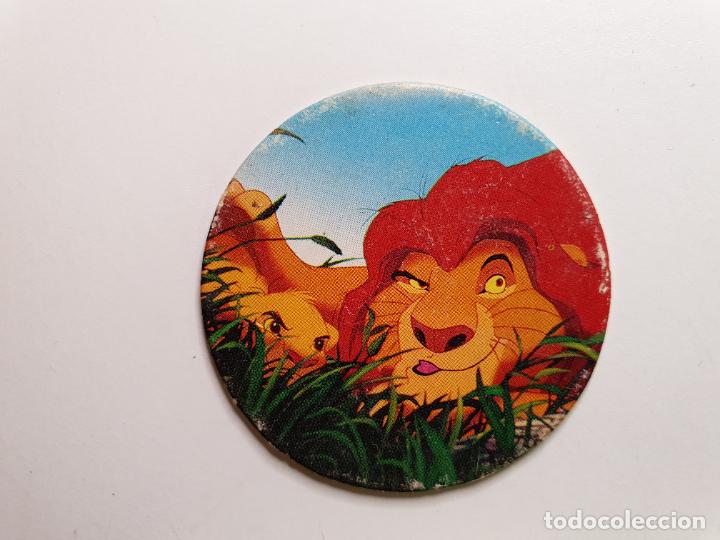 Juguetes antiguos y Juegos de colecci&oacute;n: TAZO PANINI CAPS - DISNEY EL REY LEON - TRASERA REY LEON - N&ordm; 7