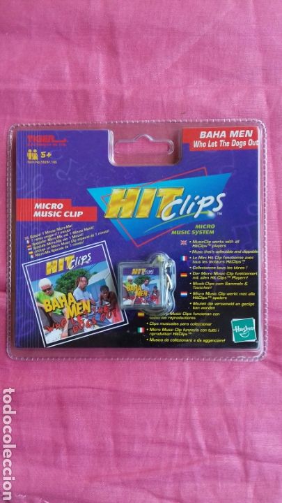 Juguetes antiguos y Juegos de colecci&oacute;n: Hit Clips. Micro Music Clip &rdquo;Who Let The Dogs Out&rdquo;, de Baha Men. Hasbro-Tiger 2002.