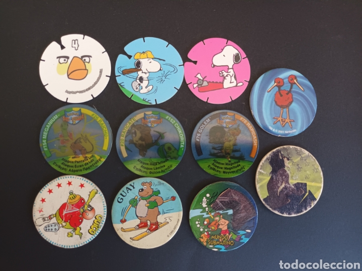 Juguetes antiguos y juegos de colecci&oacute;n: LOTE DE 11 TAZOS DE DISTINTAS COLECCIONES.