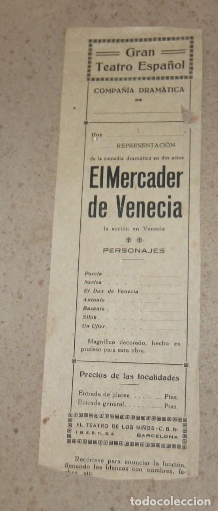 Juguetes antiguos y Juegos de colecci&oacute;n: EL MERCADER DE VENECIA,EL TEATRO DE LOS NI&Ntilde;OS,SEIX Y BARRAL