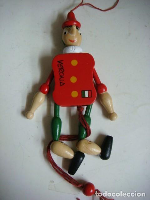Juguetes antiguos y Juegos de colecci&oacute;n: MARIONETA EN MADERA DE PINOCHO DE VERONA ITALIA,CAJ-B- N&ordm;-128