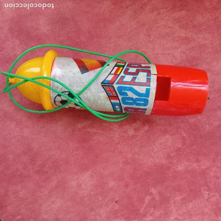Juguetes antiguos y Juegos de colecci&oacute;n: Silbato grande mundial f&uacute;tbol Espa&ntilde;a 82