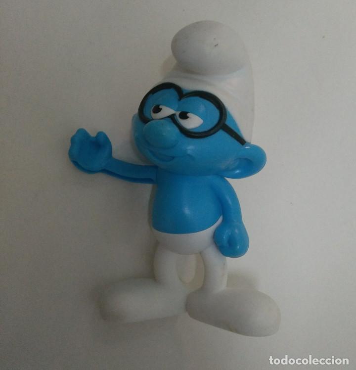 Juguetes antiguos y Juegos de colecci&oacute;n: pitufo filosofo burger king burguer gafas figura mu&ntilde;eco smurf