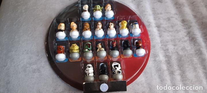 Juguetes antiguos y Juegos de colecci&oacute;n: Caja contenedor ESTRELLA DE LA MUERTE con 20 figuras ROLLINZ, STAR WARS, completo, Carrefour