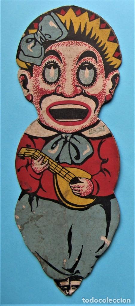 Juguetes antiguos y Juegos de colecci&oacute;n: BALDUFA, TROMPO O PEONZA DE CARTULINA, CON M&Uacute;SICO. S/F.