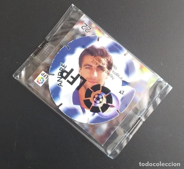 Juguetes antiguos y juegos de colecci&oacute;n: TAZO VOLADOR n&ordm; 42 ANDR&Eacute; DEPORTIVO CHEETOS MATULIGA 2012-2013. Precintado.