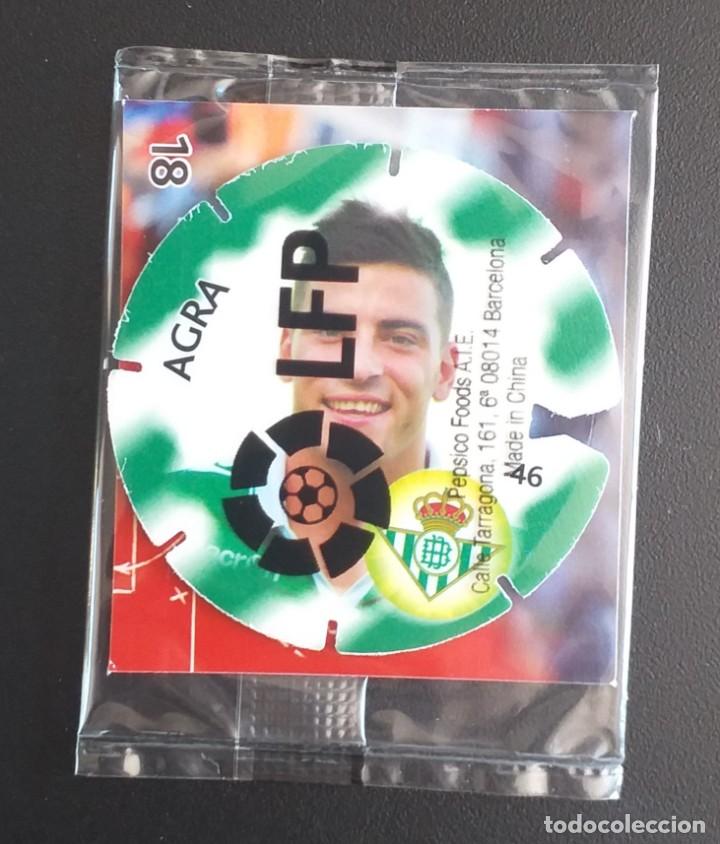 Juguetes antiguos y juegos de colecci&oacute;n: TAZO VOLADOR n&ordm; 46 AGRA REAL BETIS CHEETOS MATULIGA 2012-2013. Precintado.