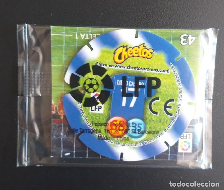 Juguetes antiguos y juegos de colecci&oacute;n: TAZO VOLADOR n&ordm; 119 DIEGO CASTRO GETAFE CHEETOS MATULIGA 2012-2013. Precintado.