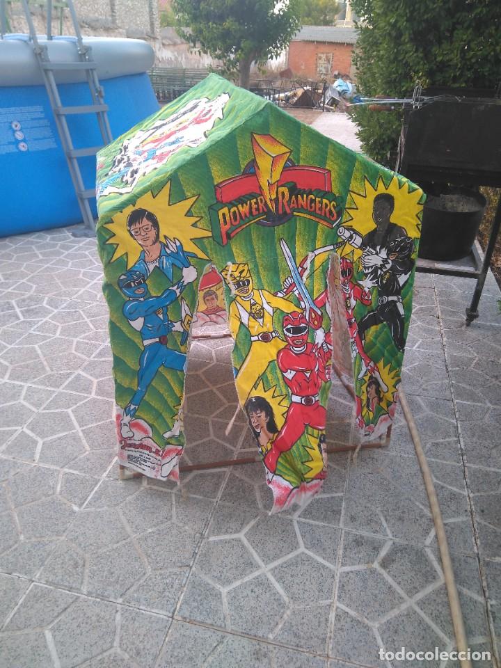 Jouets Anciens et Jeux de collection: Lote 1215. Tienda infantil de tela y estructura de madera, de los Power Rangers, marca Josman