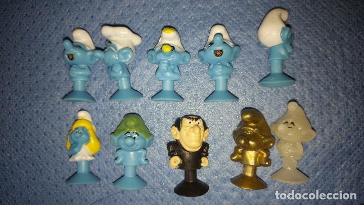 Juguetes antiguos y Juegos de colecci&oacute;n: LOTE DE MU&Ntilde;ECOS STIKEZZ - LIDL - LOS PITUFOS