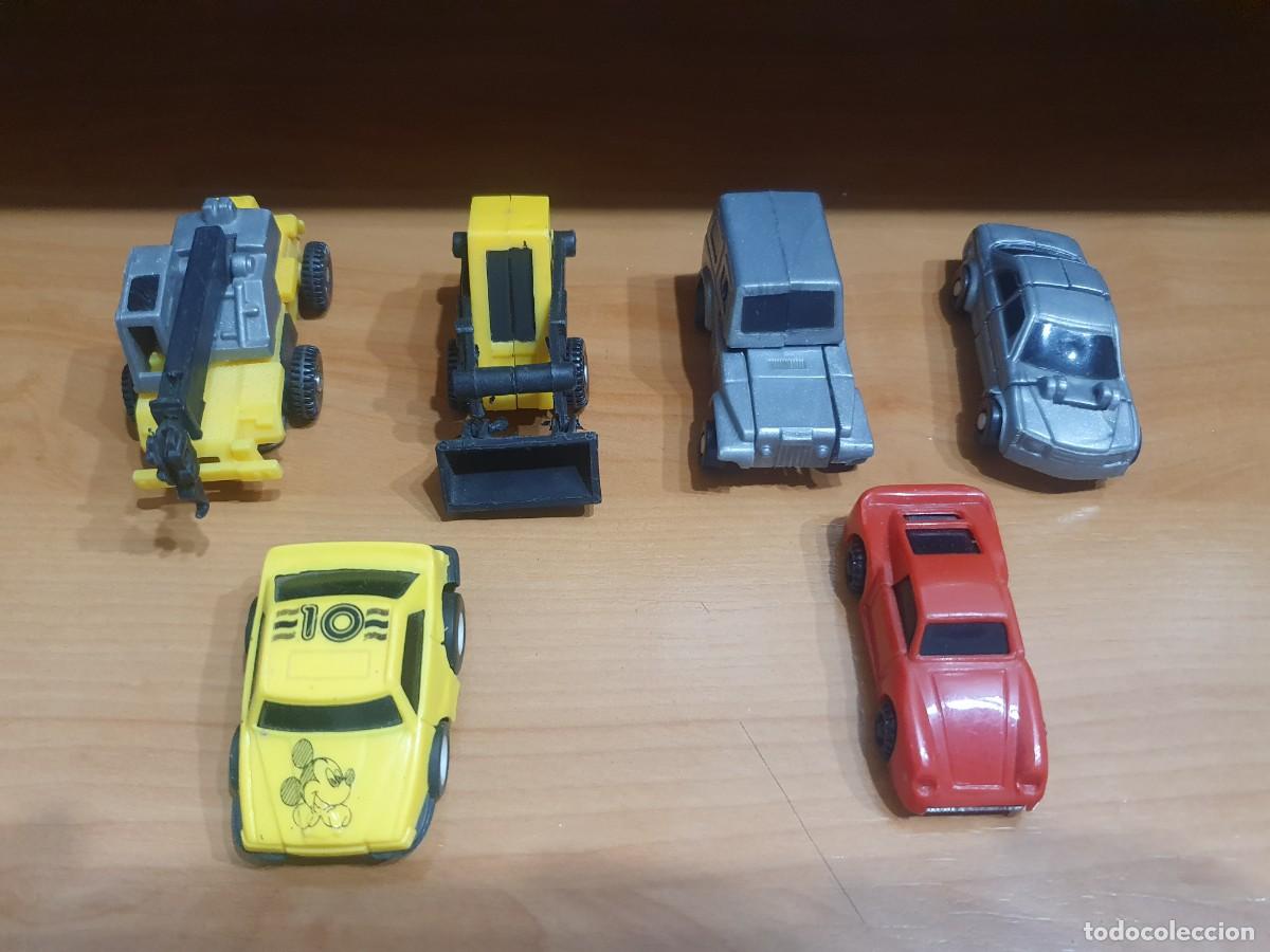 Brinquedos antigos e Jogos de cole&ccedil;&atilde;o: Lote 1731. 6 veh&iacute;culos (4 transformer y dos coches), de pl&aacute;stico