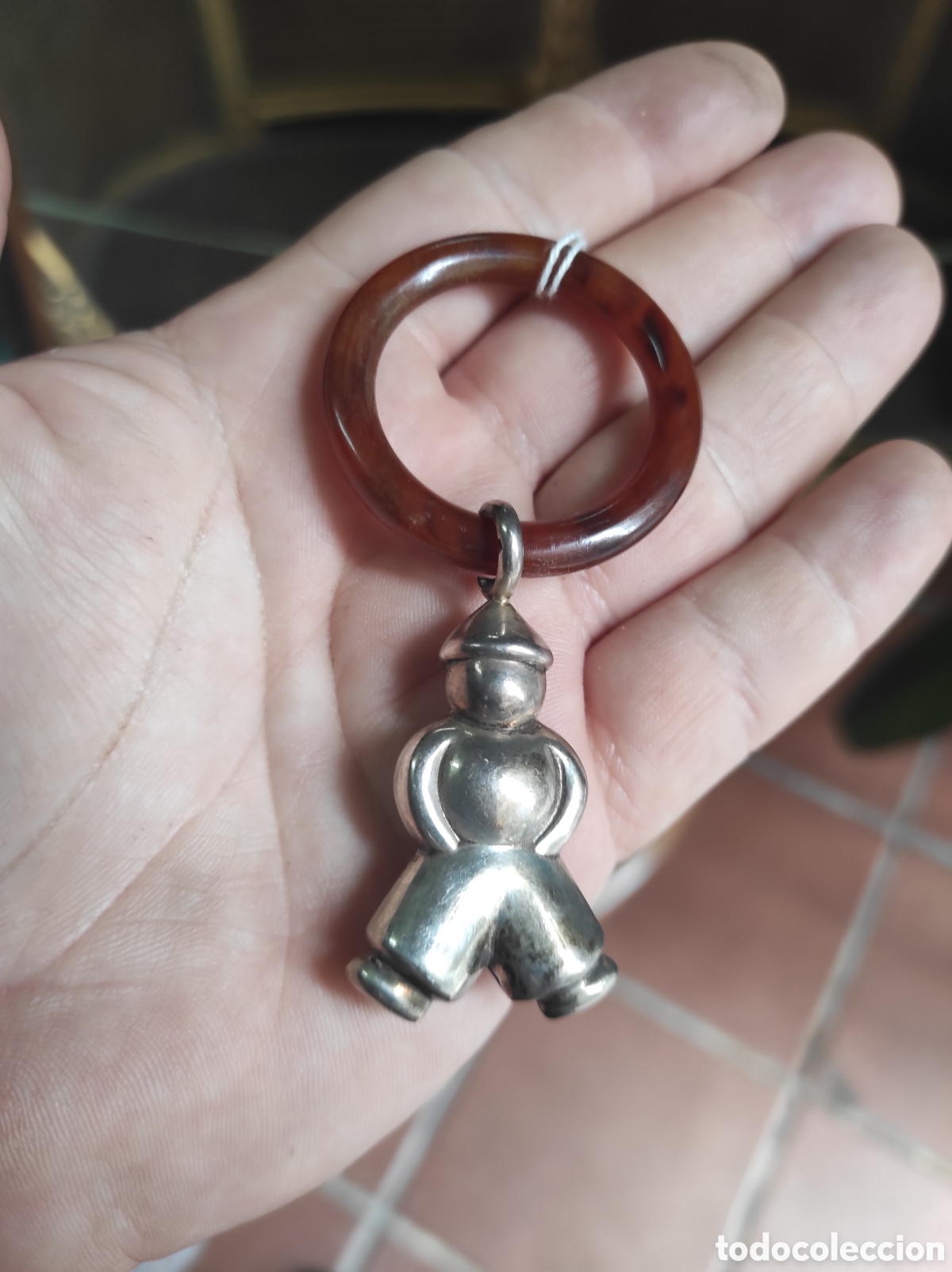 Juguetes antiguos y Juegos de colecci&oacute;n: Antiguo Sonajero Hombrecillo
