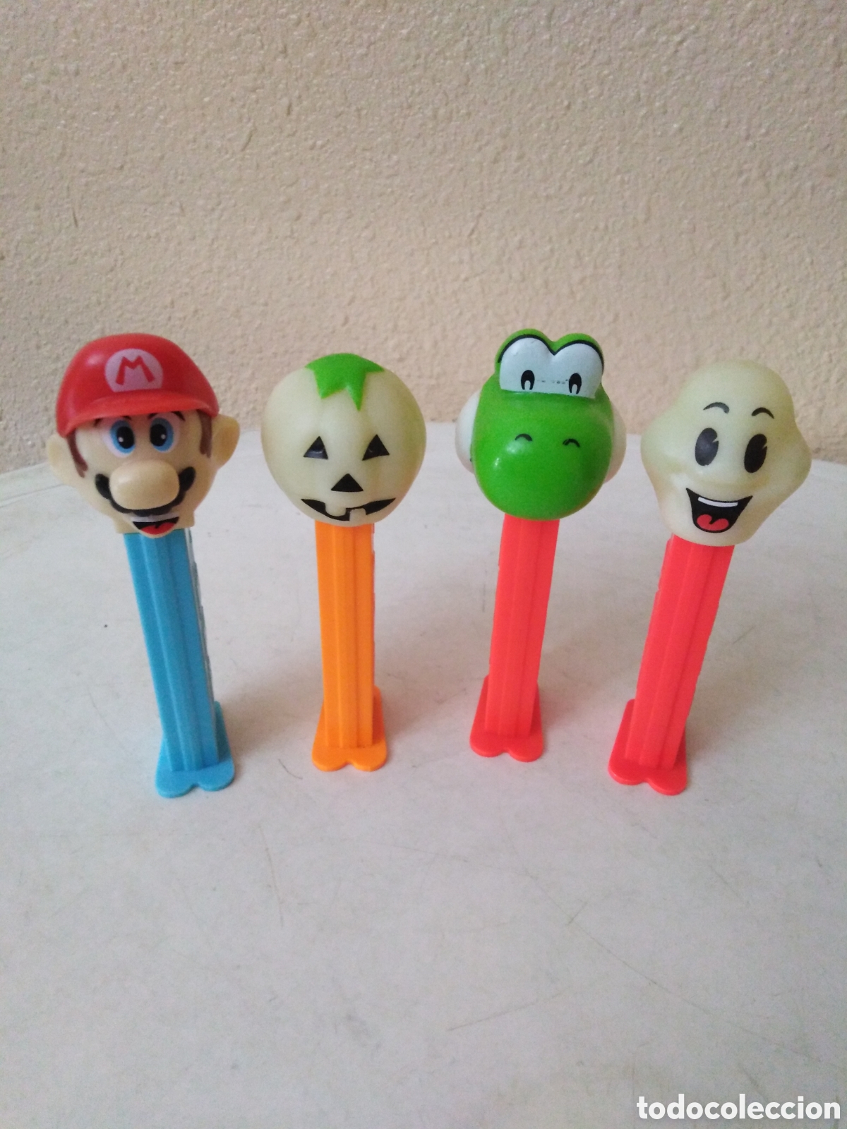 Brinquedos antigos e Jogos de cole&ccedil;&atilde;o: Lote de 4 dispensadores pez U.S.PATENT 4966.305 ( NO APARECE MADE IN )