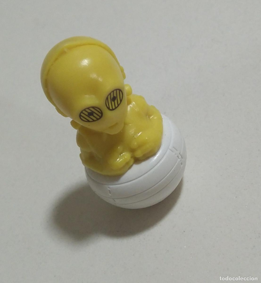 Juguetes antiguos y juegos de colecci&oacute;n: figurita mu&ntilde;eco tentetieso tente tieso star wars guerra galaxias carrefour rollin rollinz mini c3po