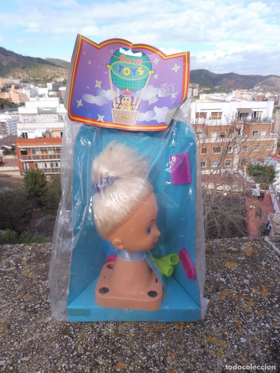 Juguetes antiguos y Juegos de colecci&oacute;n: Cabeza maniqu&iacute; con peine, secador, rulos,... Jupasa Neon Toys fabricado en Espa&ntilde;a