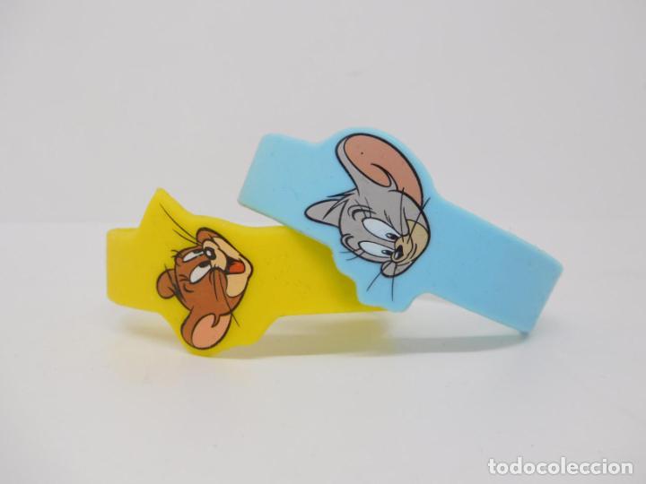 Juguetes antiguos y Juegos de colecci&oacute;n: M69 Dos pulseras de goma de Tom y Jerry.