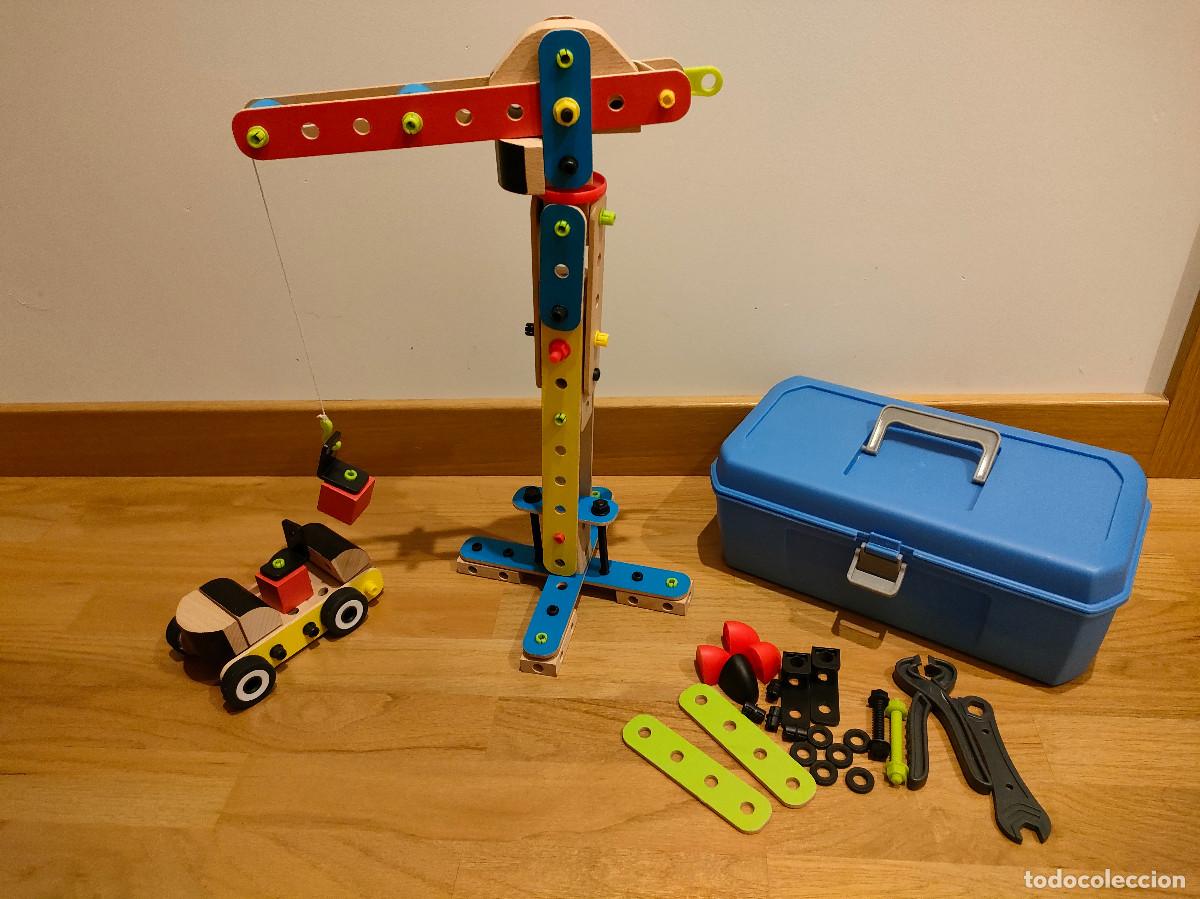 Juguetes antiguos y juegos de colecci&oacute;n: GRUA MADERA - Foto 1