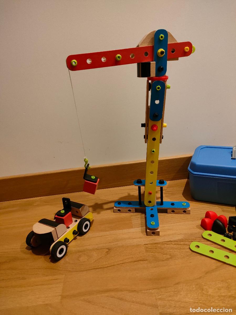 Juguetes antiguos y juegos de colecci&oacute;n: GRUA MADERA - Foto 2