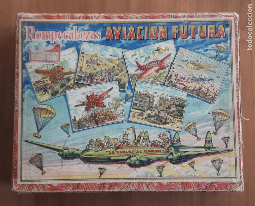 Jouets Anciens et Jeux de collection: Rompecabezas Aviaci&oacute;n Futura COMPLETO - ENRIQUE BORRAS Y CIA - MATARO A&Ntilde;OS 50