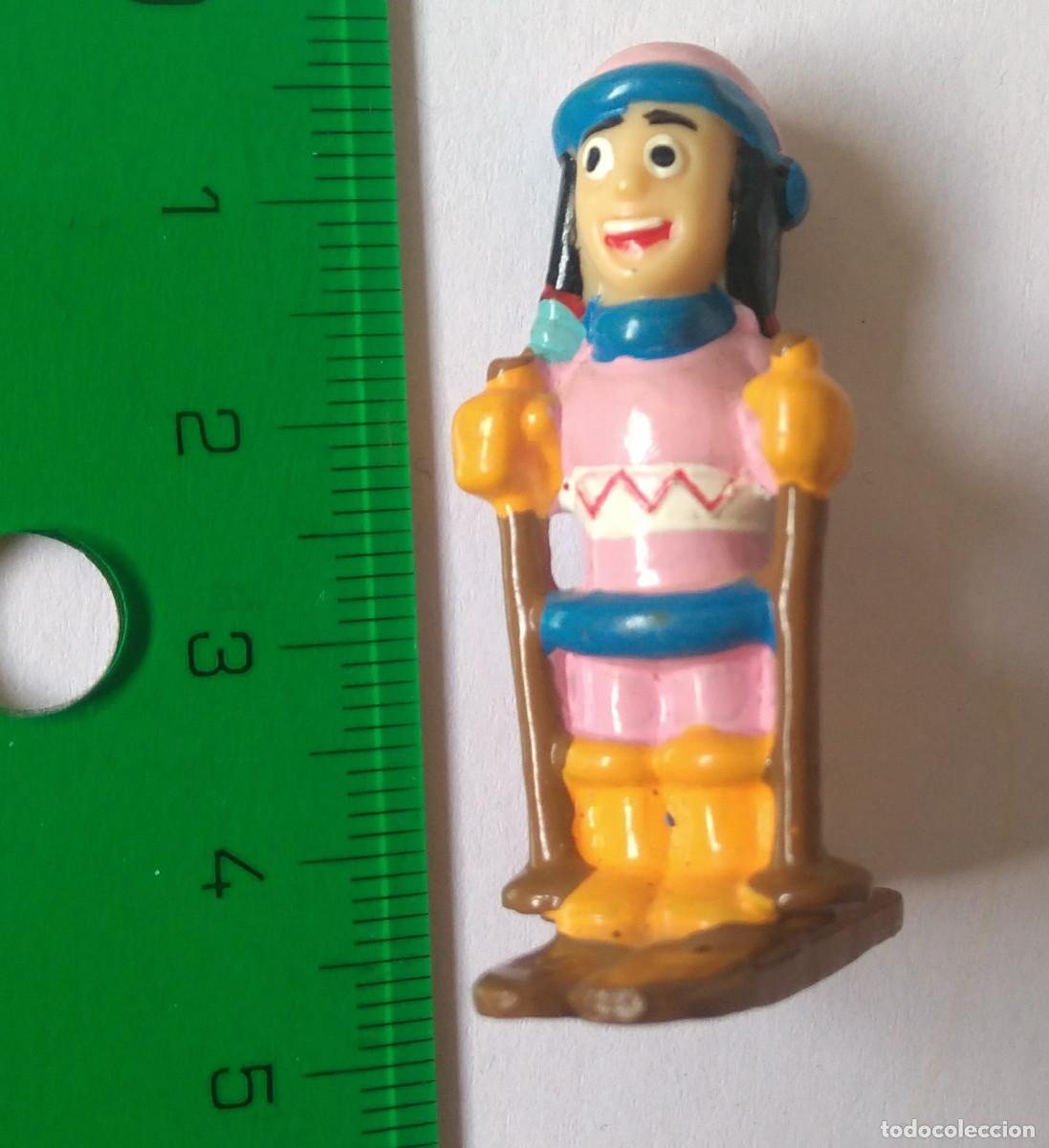Juguetes antiguos y Juegos de colecci&oacute;n: tumador serie 1 mu&ntilde;eco mini figura india mu&ntilde;equito miniatura figurita esquiador esqui esquis indio