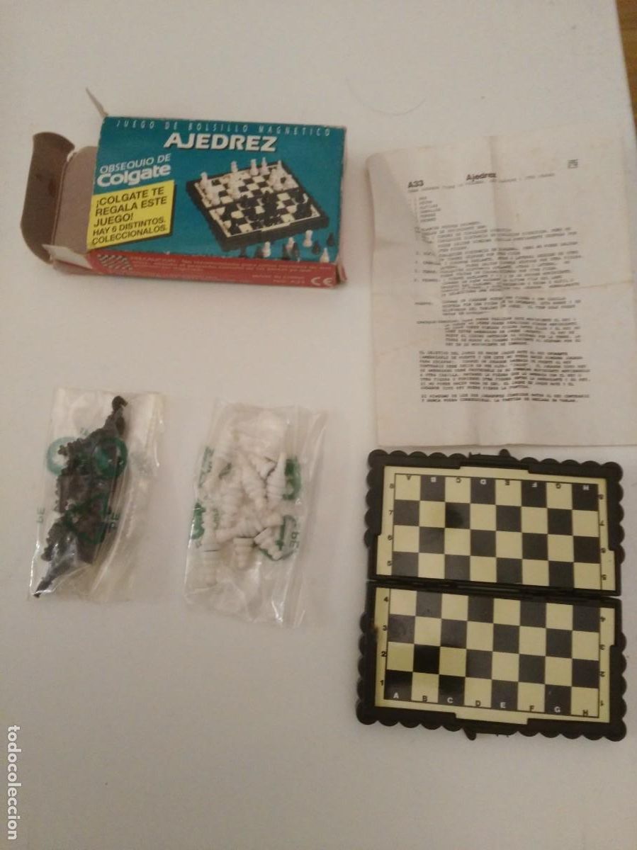 Giocattoli antichi e Giochi di collezione: Ajedrez - obsequio colgate - juego de bolsillo magnetico