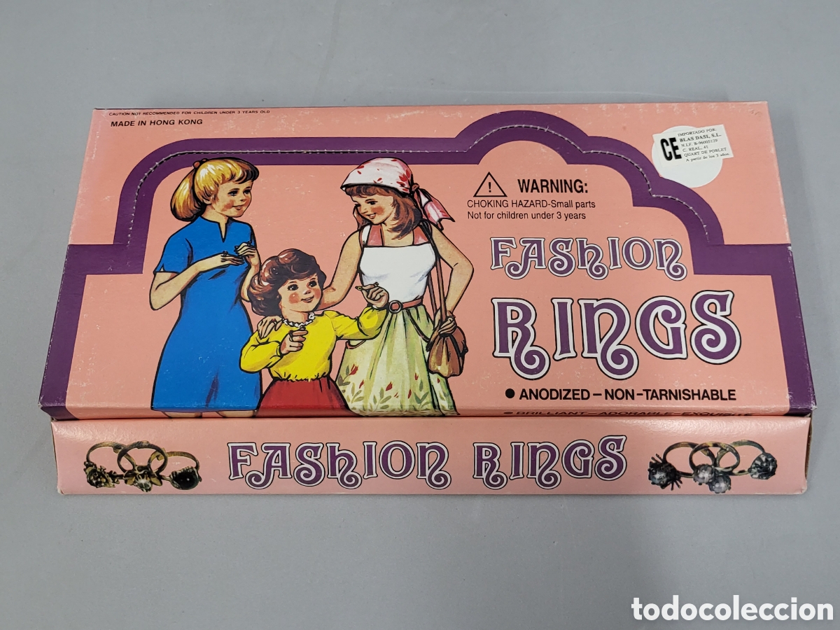 Juguetes antiguos y Juegos de colecci&oacute;n: CAJA EXPOSITORA CON ANILLOS KIOSKO A&Ntilde;OS 70/ 80. COMPLETO