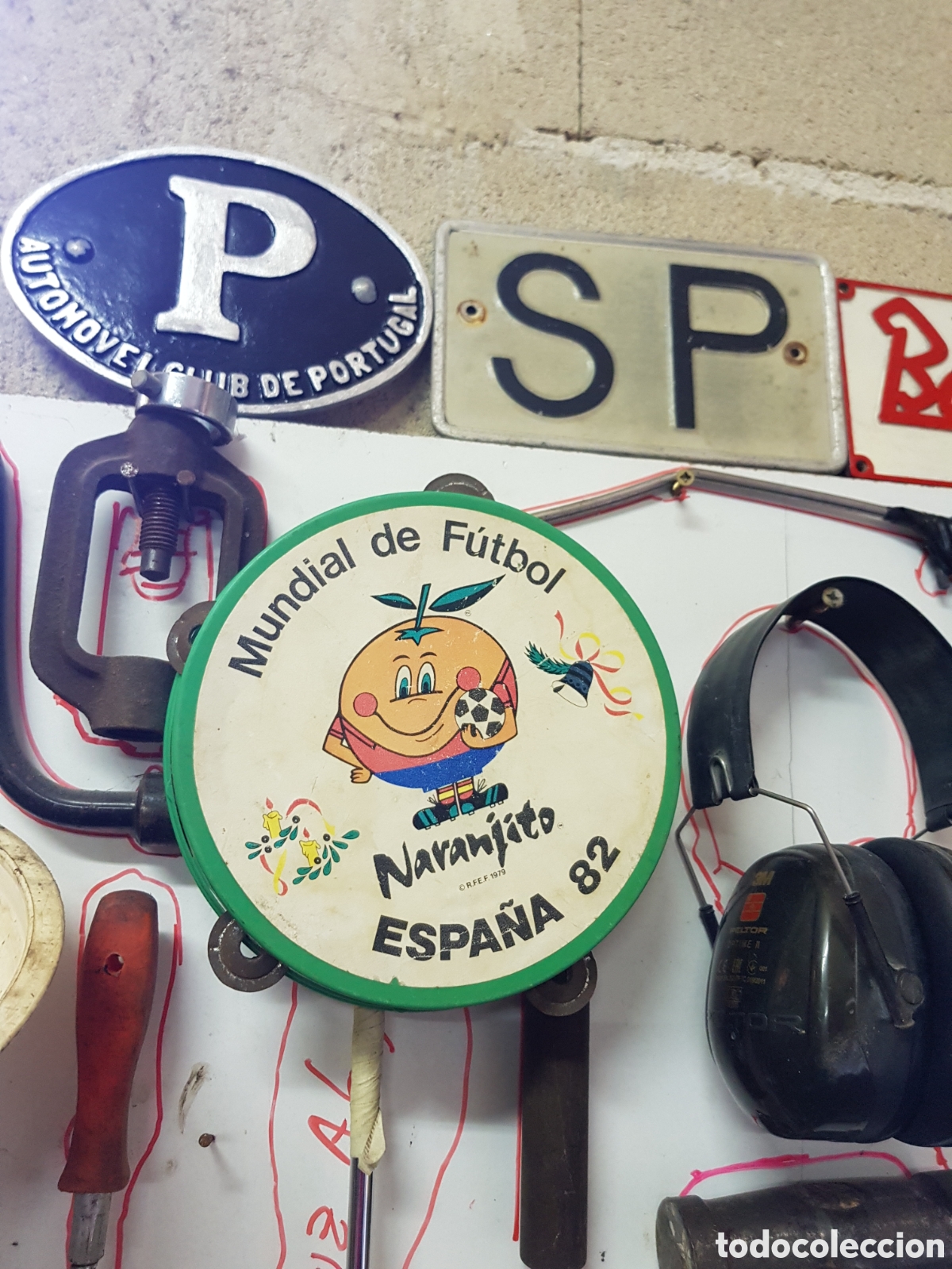 Juguetes antiguos y Juegos de colecci&oacute;n: Pandereta de Naranjito