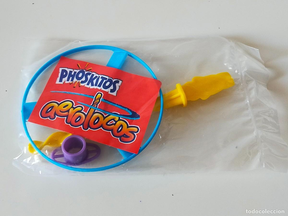 Juguetes antiguos y Juegos de colecci&oacute;n: PHOSKITOS - AEROLOCOS (Helices / lanzador) - PRECINTADO EN SU BLISTER ORIGINAL.
